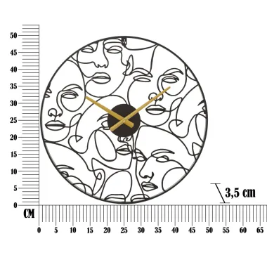 ZEGAR ŚCIENNY FACES 50X3,5 cm